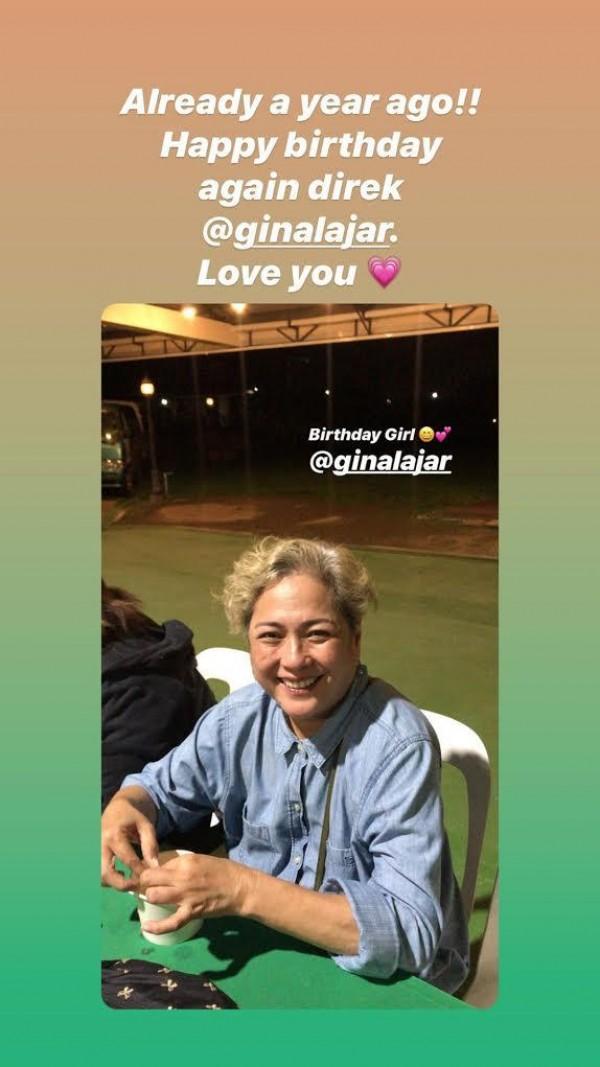 Jillian Ward greeted Gina Alajar on her 61st birthday
