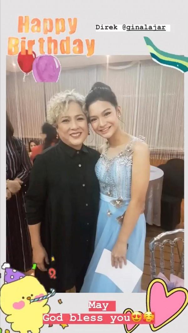 Althea Ablan greets Gina Alajar on her birthday