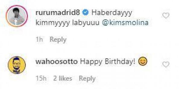 Celebrities and friends greet Kim Molina