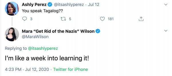 Mara Wilson reveals she is learning the Filipino language 