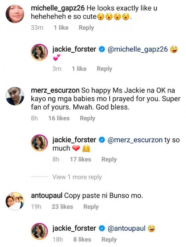 Comments in Jackie Forsters post