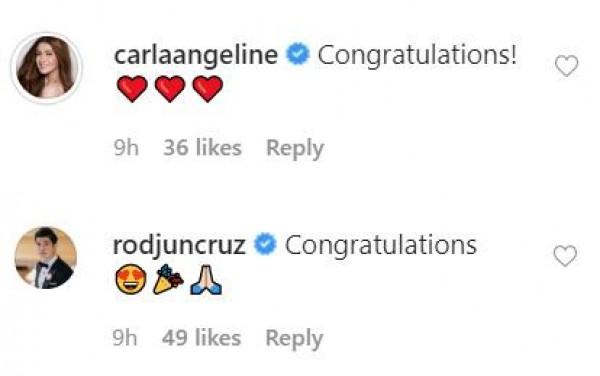 Celebrities congratulate the Birchmore couple