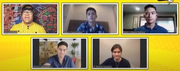 Gil Cuerva David Licauco Manolo Pedrosa at Manolo Pedrosa in Quiz Beh