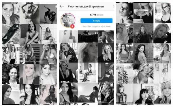 black and white photos online from the womensupportingwomen hashtag