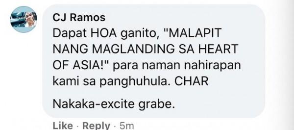 Mga sagot ng netizens sa post ng GMA The Heart of Asia