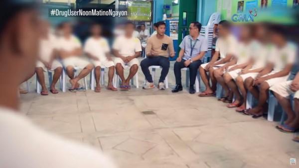Rocco Nacino experiencing Peer Confrontation session at the DOH Treatment and Rehabilitation Center in Bicutan