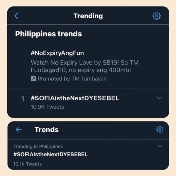 Sofiaisthenextdyesebel trended after Sofia Pablos photo