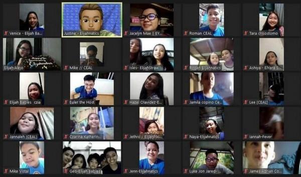 Elijah Alejo with Elijahnatics on their 9th anniversary