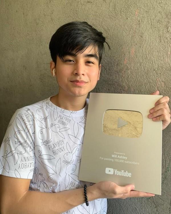 Will Ashley and his YouTube silver play button