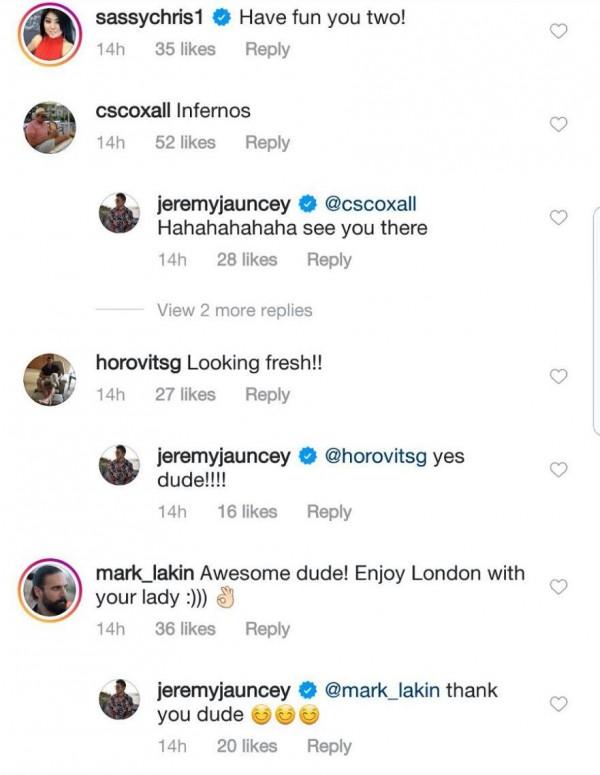 Comments on Jeremy s Instagram post
