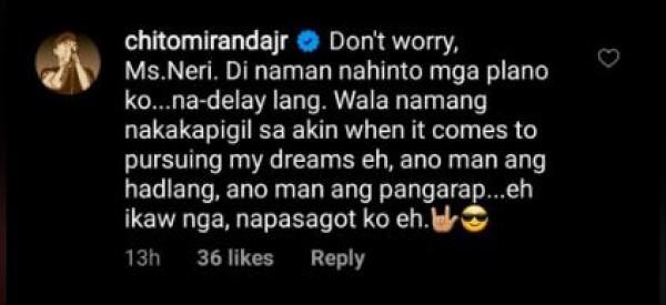 Screenshot taken on Neri Naigs Instagram account