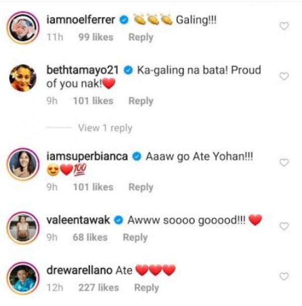 Comments on Yohan s performance