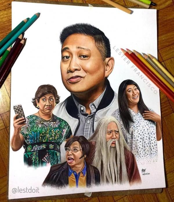 Lester Francisco draws Michael V remarkable roles