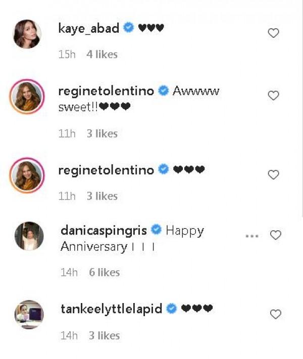 Celebrities react on Ciara Sotto and Ian Austins second anniversary