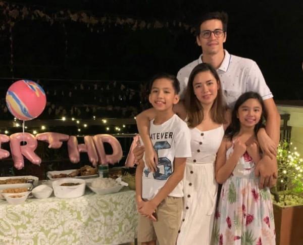 Danica Sotto and Marc Pingris with their kids Jean Michael and Aniella Micaela