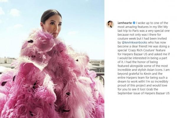 Screenshot taken from Heart Evangelistas Instagram account