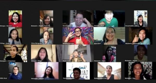 Screenshot taken from video conference of Kapuso Brigade with Betong Sumaya 