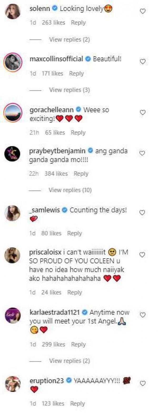Celebrities and netizens comments on Coleen Garcias photo