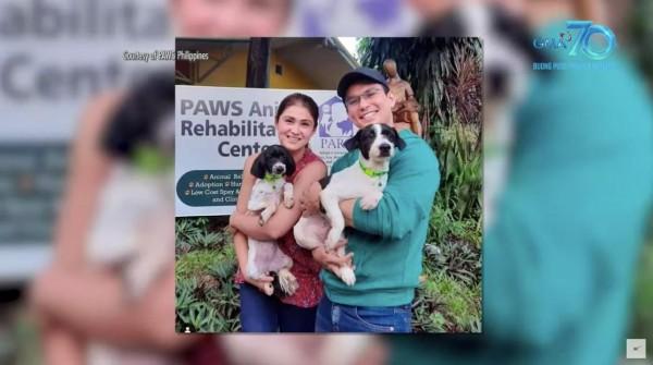 Carla Abellana and Tom Rodiguez and their adopted aspins