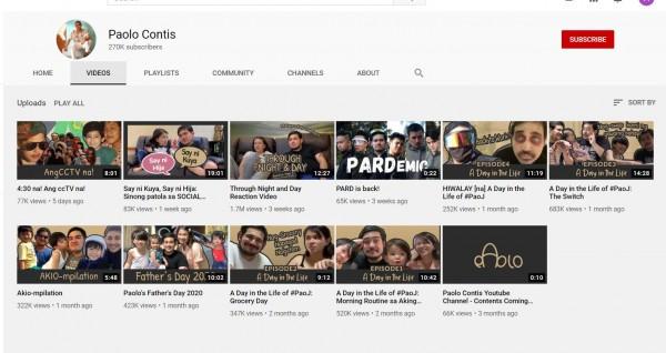 Screenshot taken from Paolo Contis s YouTube channel