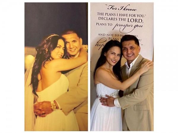  LJ Moreno and Jimmy Alapag recreate wedding photo