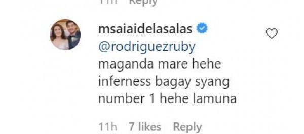 Aiai Delas Alas Instagram comment