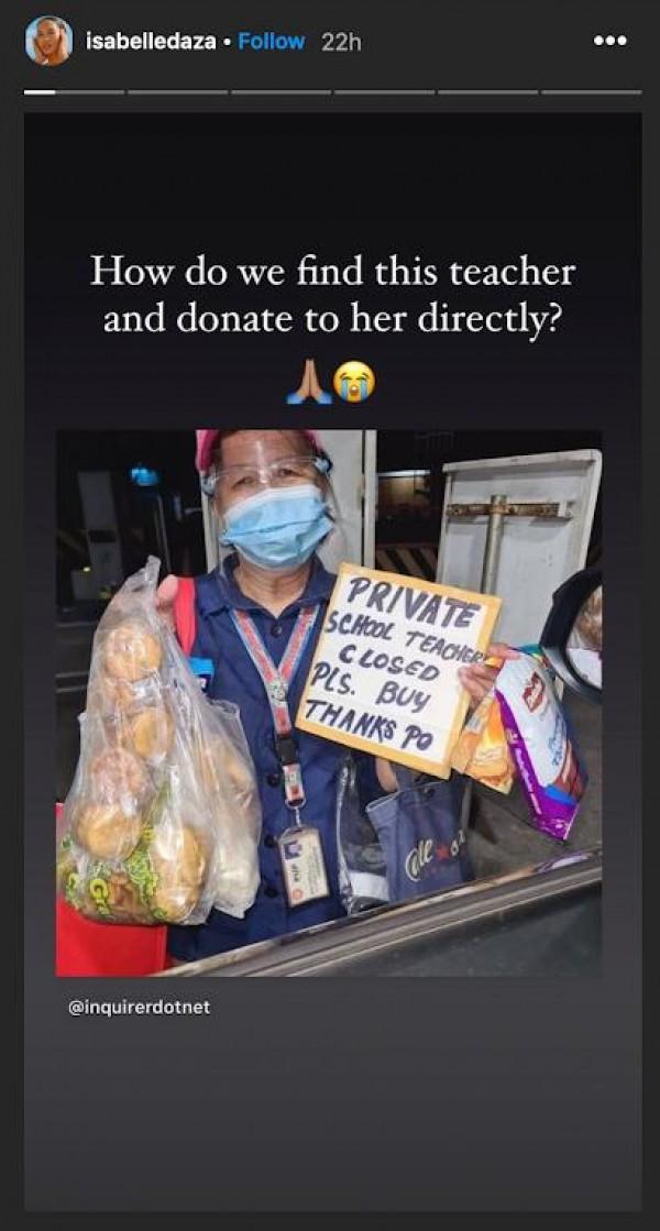 Isabelle Daza nagpatulong sa netizens para mahanap ang nag viral na teacher