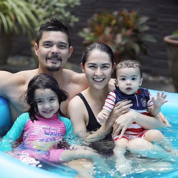 Dingdong Dantes and Marian Rivera with Zia and Ziggy