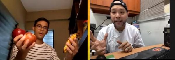 Tonipet Gaba interviewing Victor Barangan in New Normal The Survival Guide series Home Work