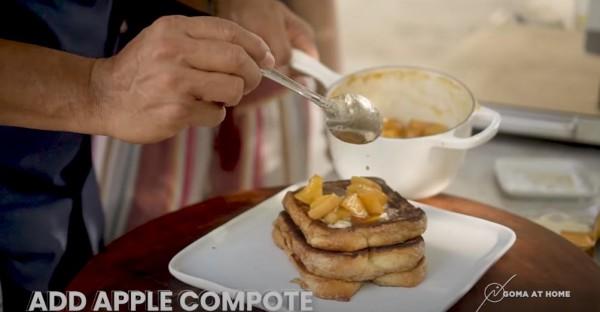 French toast with apple compote by Richard Gomez