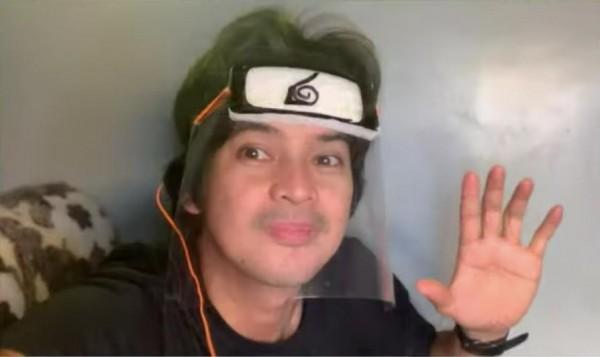 jason abalos wearing face shield