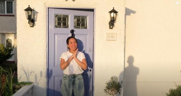 Rachelle Ann Go outside her home