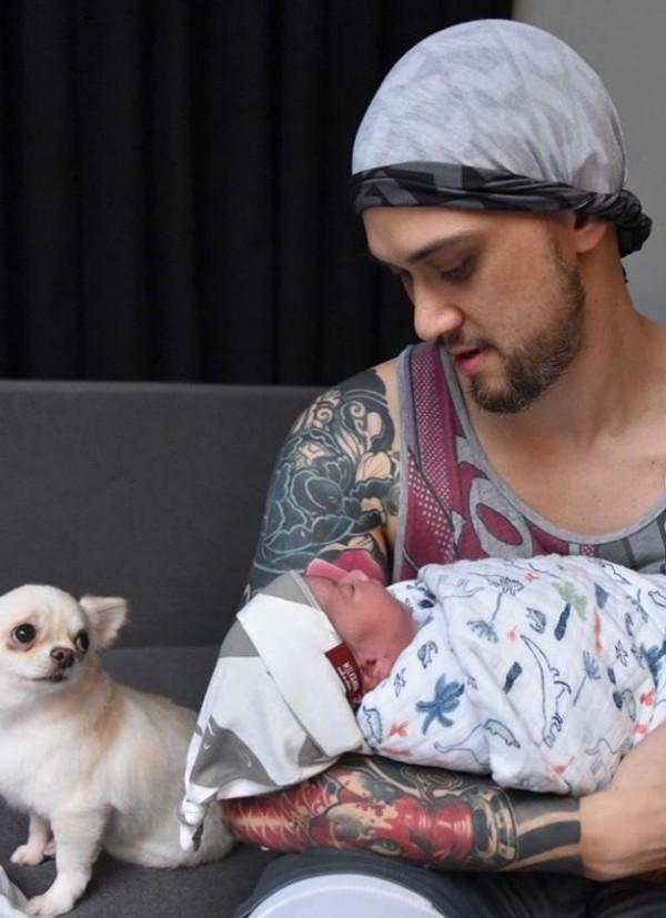 First time dad Billy Crawford with Baby Amari