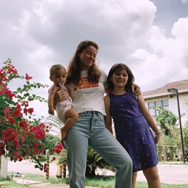 Andie Eigemann with daughters Ellie and Lilo