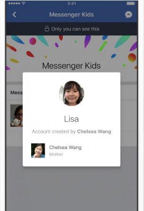 messenger kids screen shot