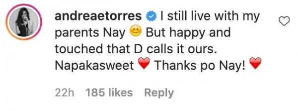 Andrea Torres s response to Lolit Solis s post