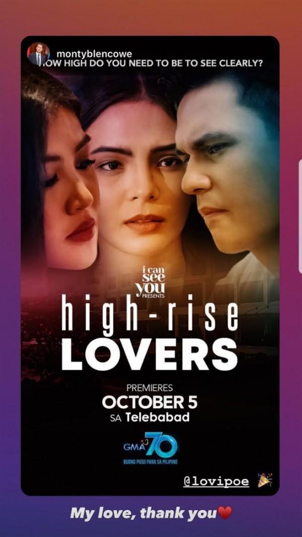 Monty Blencowe posted I Can See You High Rise Lovers s poster on his personal IG account