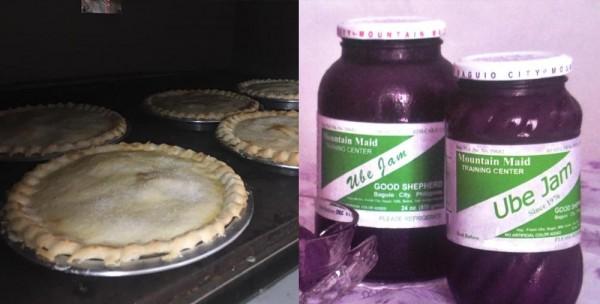 buko pie and ube jam