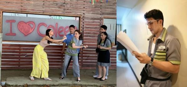 On the set of I Can See You Truly Madly Deadly