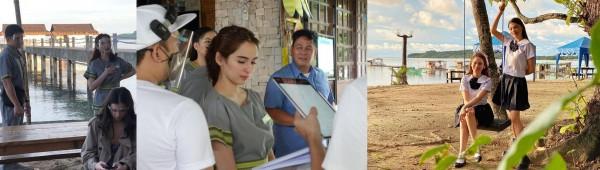 On the set of I Can See You Truly Madly Deadly