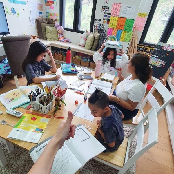 Kendra Scarlett and Gavin with teacher Raycyn