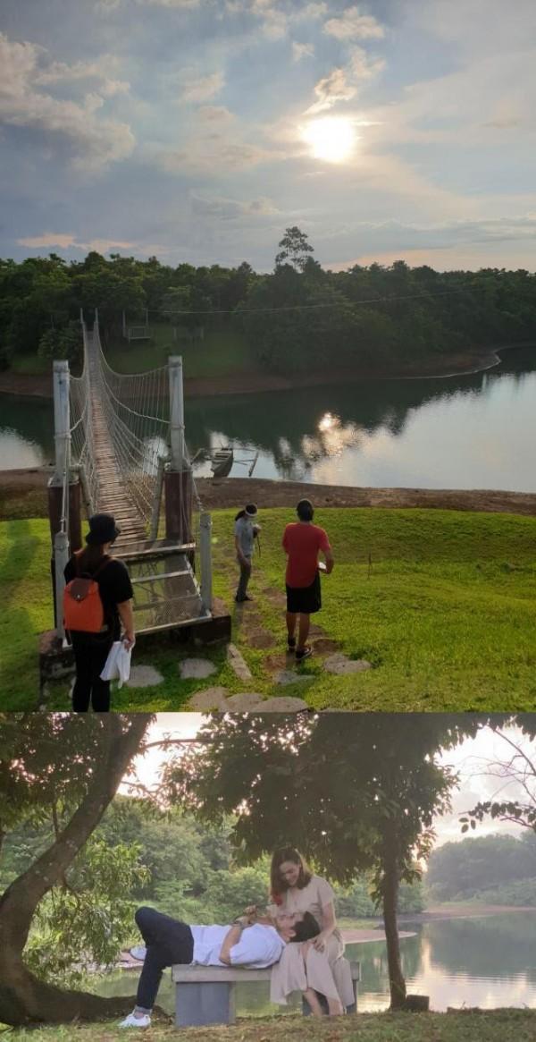 On the set of I Can See You The Promise