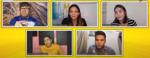 John Vic De Guzman Jayvee Sumagaysay  Aby Mara&ntilde;o Caitlyn Viray in Quiz Beh
