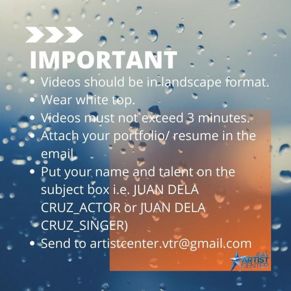 GMA Artist Center online audition details