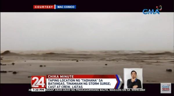 Taping location ng Tadhana napinsala ng Bagyong Quinta