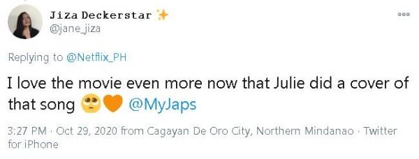 Comments on Julie Anne San Jose Rocket to the Moon cover