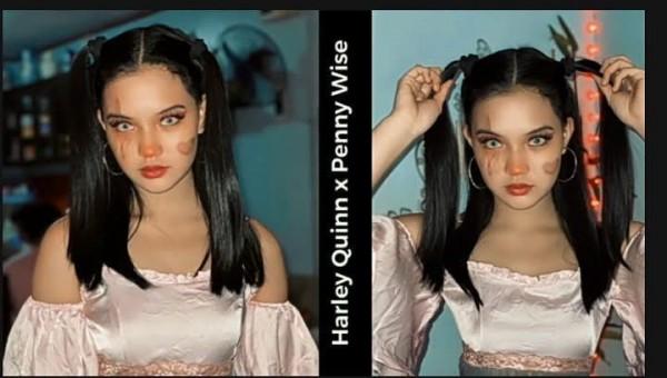 Althea Ablan as Harley Quinn and Pennywise