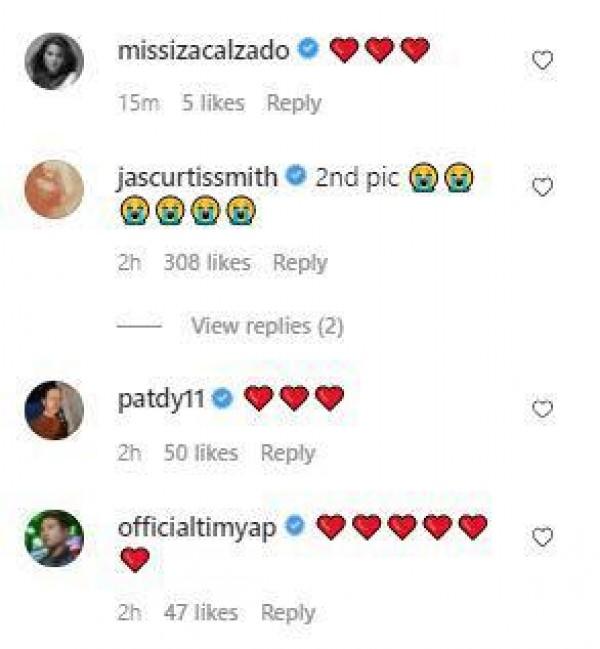 Celebrities reacting to baby Dahlias photos