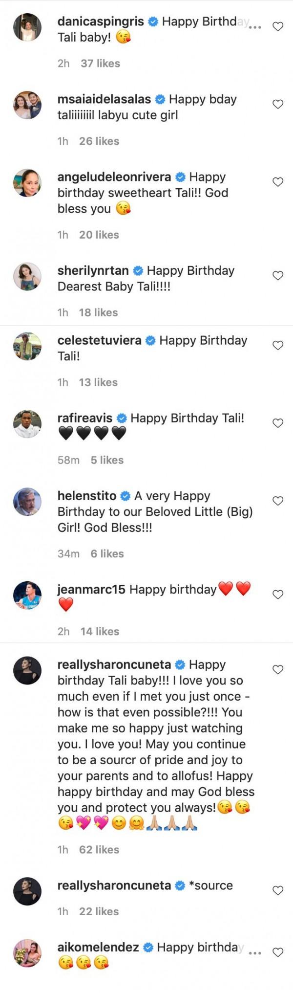 Celebrities greet Tali on her 3rd birthday