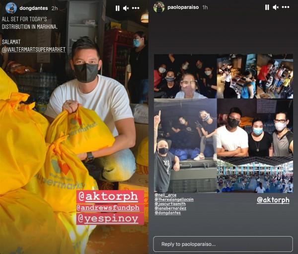 Members of AKTOR distribute relief goods to Ulysses victims in Marikina